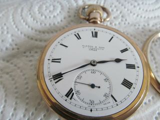 Vintage Swiss made pocket watch gold plated and 4
