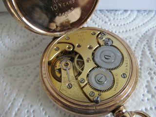 Vintage Swiss made pocket watch gold plated and 7