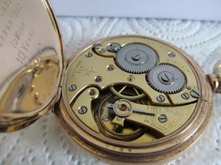 Vintage Swiss made pocket watch gold plated and 8
