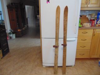 Vintage Wooden Skis 53 " Long / 5732