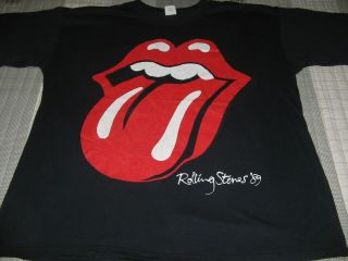 Vintage Rolling Stones 89 North America Tour T - Shirt,  Size X - Large.