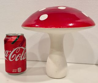 Vintage Red Spun Cotton Mushroom Extra Large Huge Western Germany