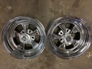 Vintage Superior Sabre Chrome Wheels - 15 ".  (2)