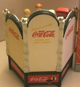 Vintage 1995 Enesco Coca Cola Soda Jerk Fountain Action,  Lights Music Box 7