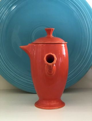 Vintage Fiesta Red Demitasse Stick Handle Coffee Server Pot - “Radioactive Red” 2