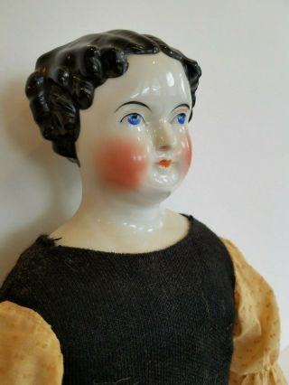Antique Civil War Era Victorian Doll,  " Jane ",  China Head,  Lovely Gown,  Blue Eyes