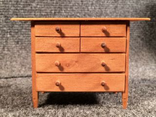 Vintage Bill Haskell Shaker 6 Drawer Chest Dollhouse Miniature 1:12 "