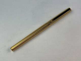 Vintage Textured Gold Finish Dunhill German Fountain Pen,  14k Nib