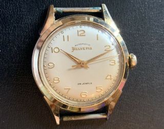 Vintage 1050’s Helvetia 28 Jewel Automatic Watch 5