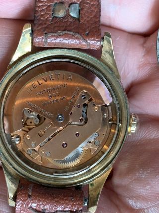 Vintage 1050’s Helvetia 28 Jewel Automatic Watch 6