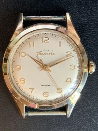 Vintage 1050’s Helvetia 28 Jewel Automatic Watch 7
