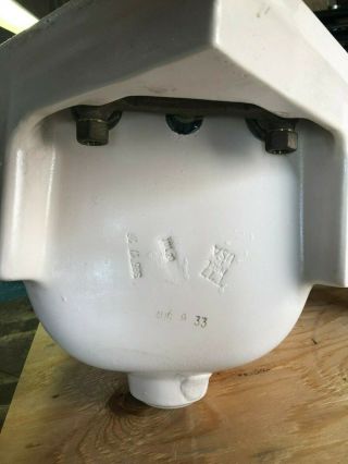 Vintage American Standard White Porcelain Corner Sink 2