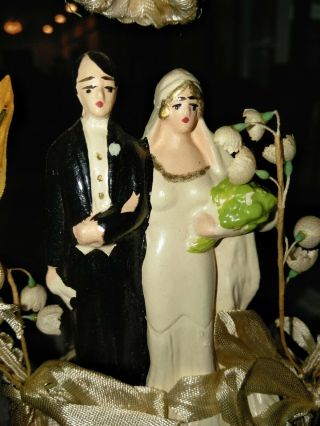 VINTAGE 1935 WEDDING CAKE TOPPER BRIDE and GROOM 2
