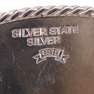 VTG Sterling Silver State Western Engraved Monogram 