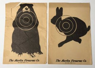 12 Vintage Target Practice Animal Set The Marlin Firearms Co Haven Conn Usa