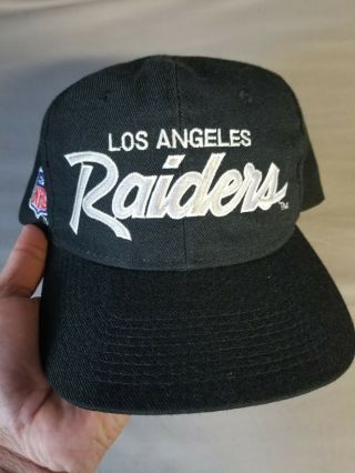 Vtg Sports Specialties Los Angeles Raiders Script Snapback Hat Cap Nwa Eazy E