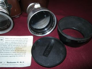 Vintage Kodak Retina Reflex III 35MM Camera & Extra Lenses & Carrying Bag 3