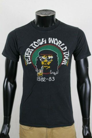 Vtg Peter Tosh World Tour T Shirt Sz Small 82 - 83 Wanted Dread Or Alive