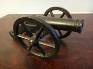 Antique 6” Cast Iron Signal Cannon Victorian Era Revolutionary War Field Model