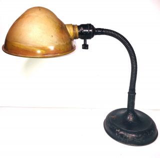 Miller 1930s Vintage Desk Lamp Cast Iron Art Deco Industrial Steampunk Black