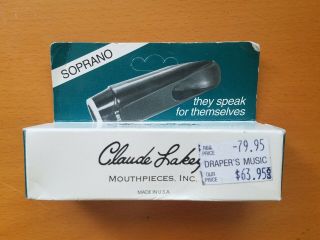 Vintage Nos Claude Lakey Hard Rubber Alto 6 Saxophone Mouthpiece