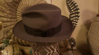 Vintage Stetson Hat Size 7 1/4 - The Sovereign - Deep Gray