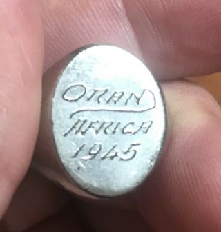 World War 2 1945 Oran Africa Trench Art Ring