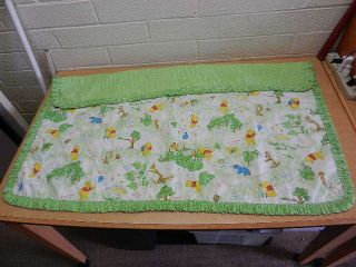 Vintage Disney Winnie The Pooh Quilt Crib Blanket Sears 100 Acre Woods