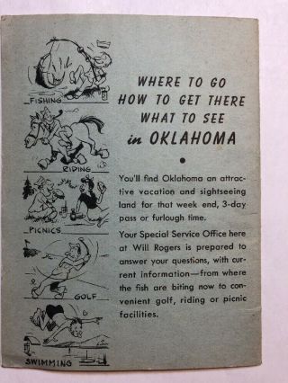 Vintage WW2 Will Rogers Field Soldier’s Guide Oklahoma City Army 20 Pages 3