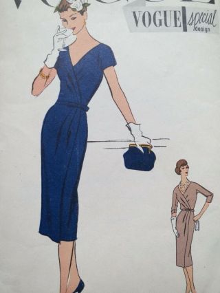 Vogue Special Design S 4870 Vintage Sewing Dress Pattern 14 Bust 34 50s 1950s