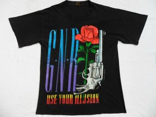 Vintage Rare Single Stitched Guns N Roses Use Your Illusion 1993 T Shirt