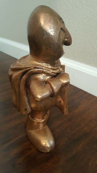 Budweiser Bud Man Rare 1/1 10 inch Statue Gold Paint one of a Kind 4