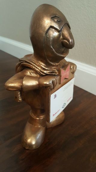 Budweiser Bud Man Rare 1/1 10 inch Statue Gold Paint one of a Kind 5
