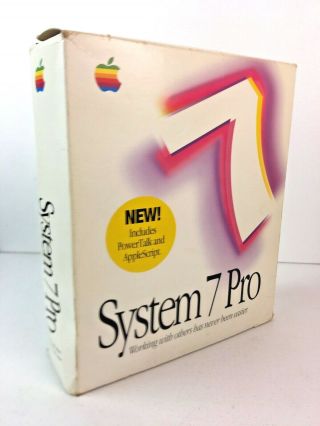 Vintage Apple : System 7 Pro - Powertalk & Applescript Software 7.  11 Floppy Etc