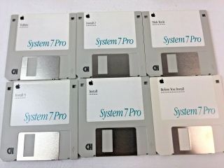 Vintage APPLE : SYSTEM 7 PRO - PowerTalk & Applescript Software 7.  11 Floppy Etc 6