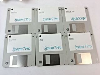 Vintage APPLE : SYSTEM 7 PRO - PowerTalk & Applescript Software 7.  11 Floppy Etc 7