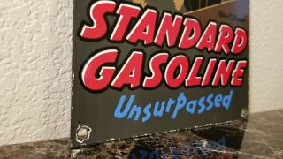 VINTAGE STANDARD GASOLINE PORCELAIN GAS OIL MICKEY MINNIE MOUSE WALT DISNEY SIGN 8