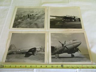 Us Military Jets Bombers Crown Copyright Photos 9 X 7 5/8 Set Of 4 Wwii Aircraft