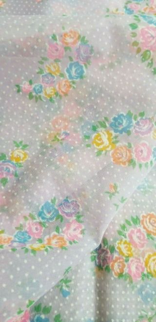 2 Yards Vintage Flocked Fabric Lavender Sheer Flocked Dotted Swiss Fabric 4