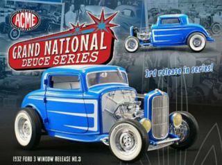 1932 FORD DEUCE GRAND NATIONAL LAZER BLUE METALLIC ACME 1:18 GMP VINTAGE 1805008 5