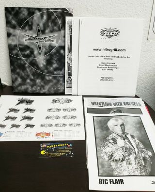 Vintage 90s Wcw Nitro Grill Las Vegas Press Kit - Wwf Wwe Nwo Pro Wrestling
