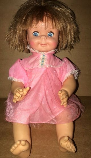 Mattel Vintage 1965 Baby Say ‘n See Talking Eye Moving Doll Rare