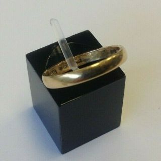 Vintage Fully Hallmarked L.  Bros 18ct Gold Wedding Band Ring