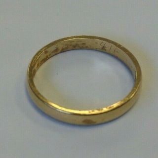 Vintage Fully Hallmarked L.  Bros 18ct Gold Wedding Band Ring 4