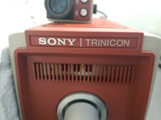 Vintage Sony Trinicon Professional Color Video Camera DXC1000 Camcorder Red 2