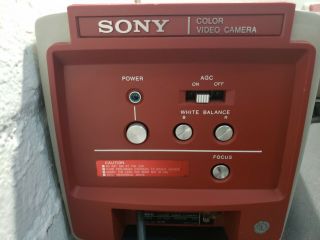 Vintage Sony Trinicon Professional Color Video Camera DXC1000 Camcorder Red 5