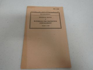 Wwii Us Army 5 - 269 Materials For Protective Concealment Id 