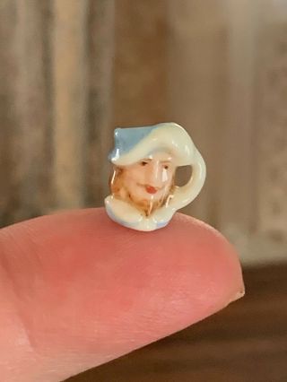 Vintage Miniature Dollhouse Artisan Betty Neiswender 1/2 " Toby Mug Porcelain