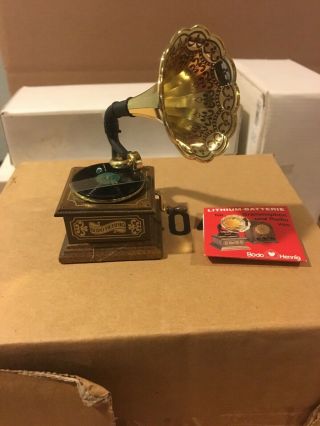 Dollhouse Miniature - Victorian Gramophone Vintage Record Player 1/12th Scale