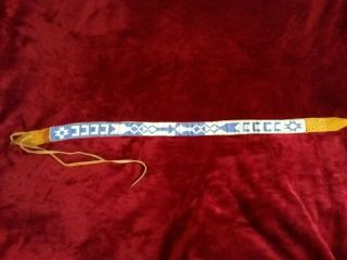 Vintage Native American Beaded Belt Arrows Pattern